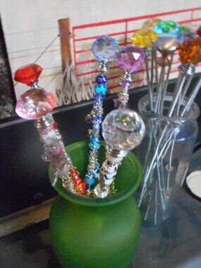 fairy wands, plant sticks - whatever you want to call them home made, hand made